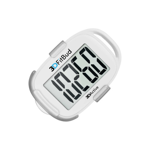 3DActive 3DFitBud 3D Pedometer Walking with Clip and Lanyard - White 3DActive 3DFitBud 3D Pedometer Walking with Clip and Lanyard - White