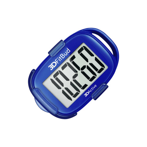 3DActive 3DFitBud 3D Pedometer Walking with Clip and Lanyard - Royal Blue