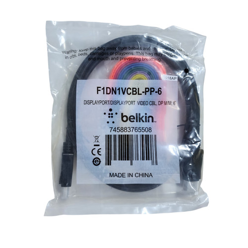 Belkin DisplayPort DP 1.2a to DP 1.2a Video KVM 1.8m Cable - Black