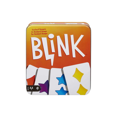 Mattel Blink Card Game in Tin Box Matching Shape Count Color 2 Players Age 7+