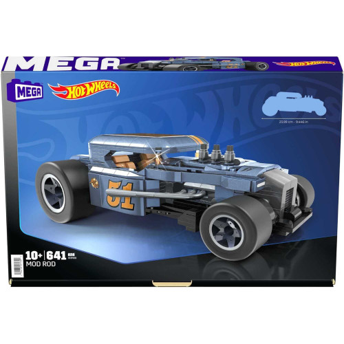 MEGA Hot Wheels Mod Rod Building Toy Collector Set Authentic Details 641 Pieces