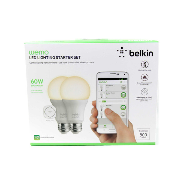 Belkin WeMo LED Lightbulb Starter Kit (Screw) F5Z0489AU
