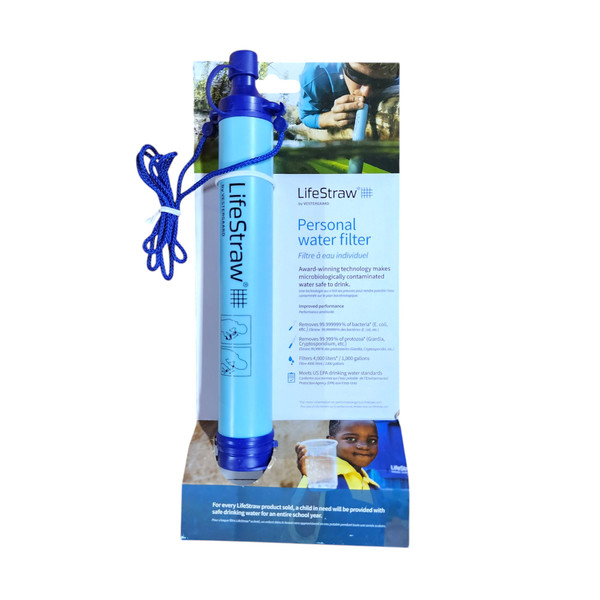 Lifestraw Personal Water Filter Straw Remove Bacteria - Blue