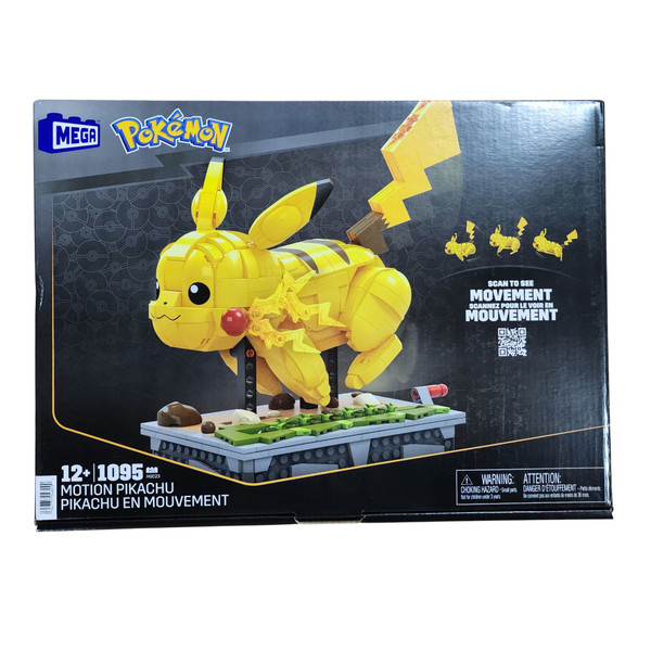 MEGA Pokemon Motion Pikachu Building Toys Set Running 1095 Parts Age 12+