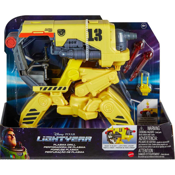 Lightyear Vehicle Plasma Drill 5" + Projectiles Disney Pixar Age 4+