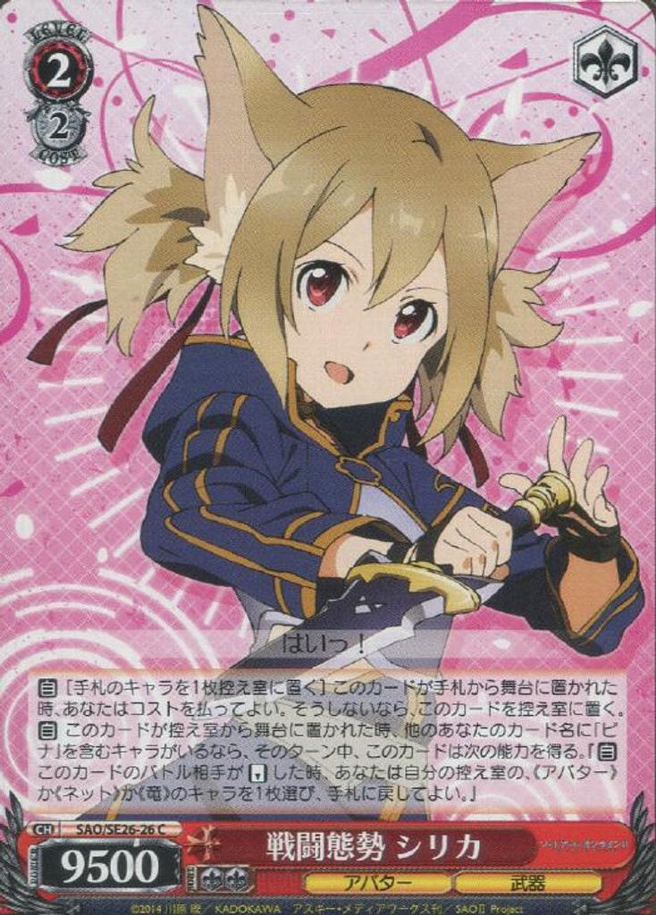 Silica, Battle Preparation SAO/SE26-26