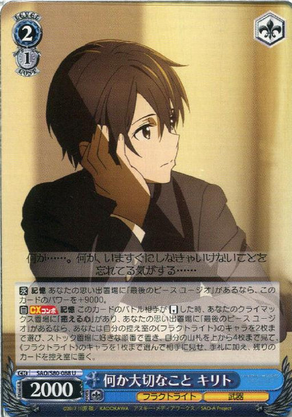 Kirito, Something Important SAO/S80-088 U