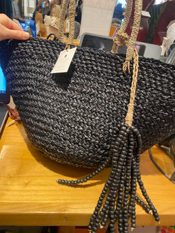 Handbag With Beaded Tassel - Pokoloko