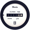 Faria Euro White 2" Hourmeter (10,000 Hrs) (12-32 VDC)