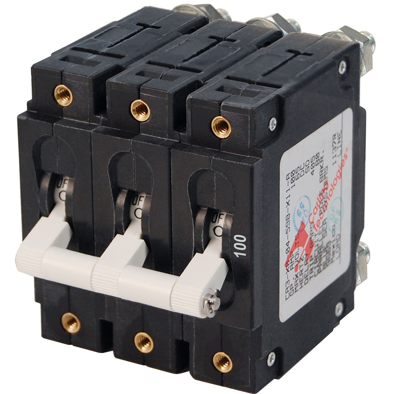 Blue Sea 7290 C-Series Triple Pole Circuit Breaker - 100A