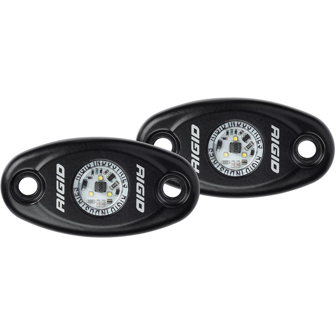 RIGID Industries A-Series Black High Power LED Light - Pair - Blue