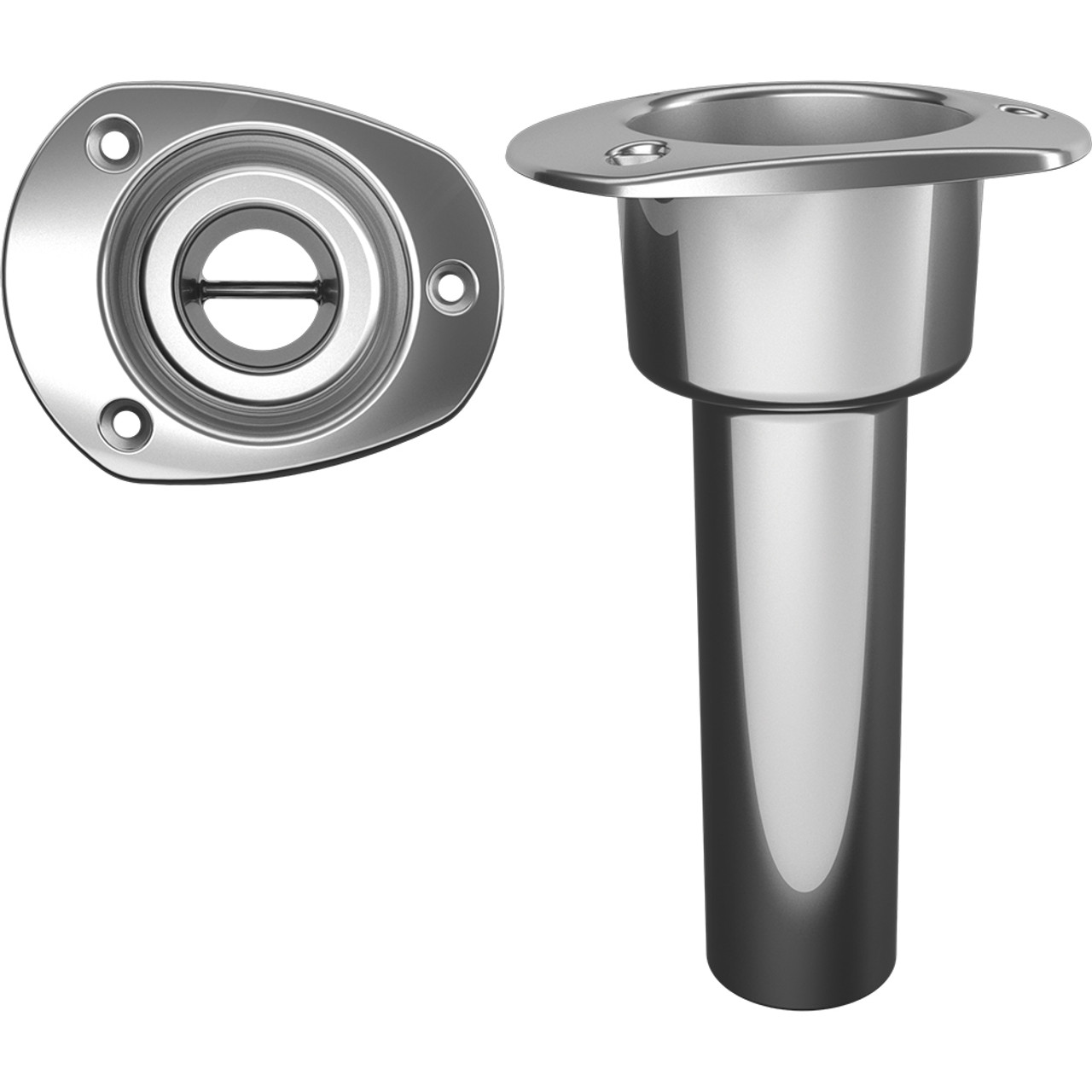 Mate Series Stainless Steel 0 Rod & Cup Holder - Open - Oval Top