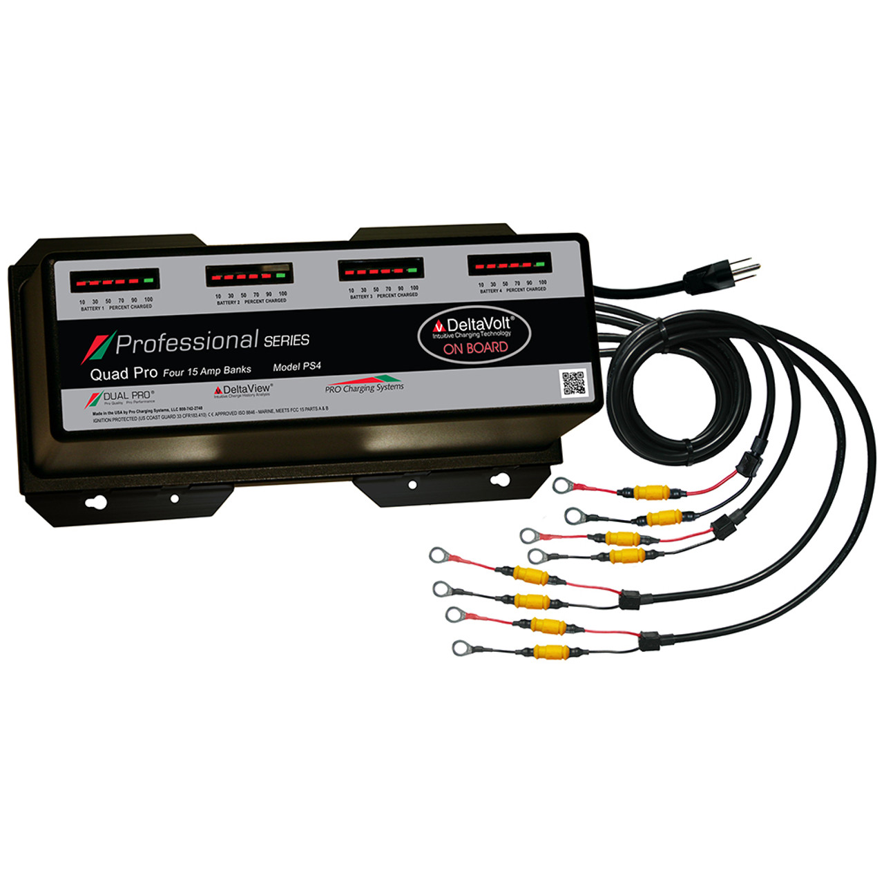 Dual Pro Professional Series Battery Charger - 60A - 4-15A-Banks - 12V-48V