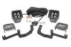 Rough Country - LED Light Kit - Ditch Mount - 2 in. Black Pair - White DRL - Chevy Silverado 1500 (19-24) - 70843