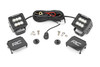 Rough Country - LED Light Kit - Ditch Mount - 2 in. Black Pair - Flood Pattern - Ford Bronco (21-25) - 71046
