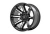 Rough Country - Rough Country 81 Series Wheel/One-Piece/Semi Gloss Black w/machined spokes/20x9/5x150/+18m - 81201805M