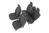 Rough Country - Seat Covers - Front and Rear w/ Armrest - Jeep Wrangler Unlimited 4WD (18-25) - 91012