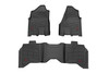 Rough Country - Sure-Fit Floor Mats - Front & Rear - Crew - Ram 2500/3500 2WD/4WD (2019-2025) - SM31430
