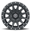ICON ALLOYS COMPRESSION SAT BLACK - 18 X 9 / 6 X 5.5 / 25MM / 6" BS - 2018909060SB
