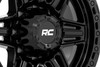 Rough Country - 76 Series Wheel / Simulated Beadlock / Gloss Black / 17x9 / 6x5.5 / -12mm - 76171212 - 76171212
