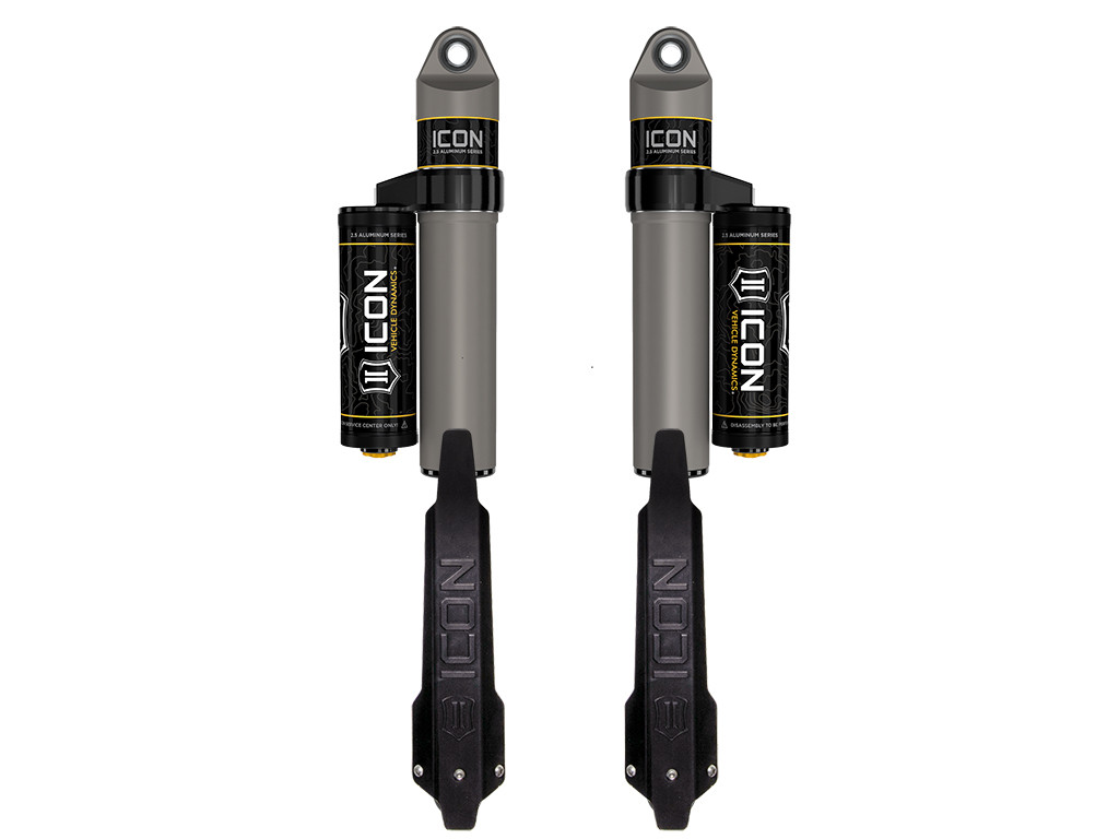 ICON 2020-2023 Jeep Gladiator 1.5" Lift Rear V.S. 2.5 Aluminum Series Shock Absorbers Piggyback Reservoir Pair - 27727P