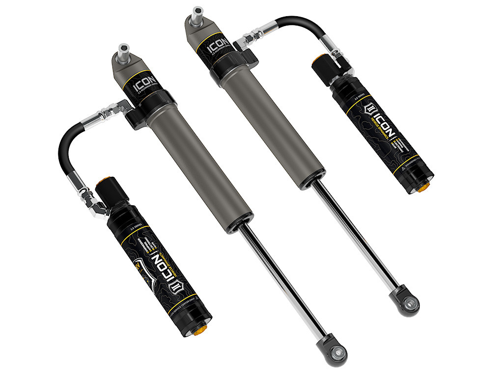 ICON 2020-2023 Jeep Gladiator/2018-2023 Jeep Wrangler JL 2.5" Lift Front V.S. 2.5 Aluminum Series Shock Absorbers Remote reservoir w/ CDEV Pair - 27821EP