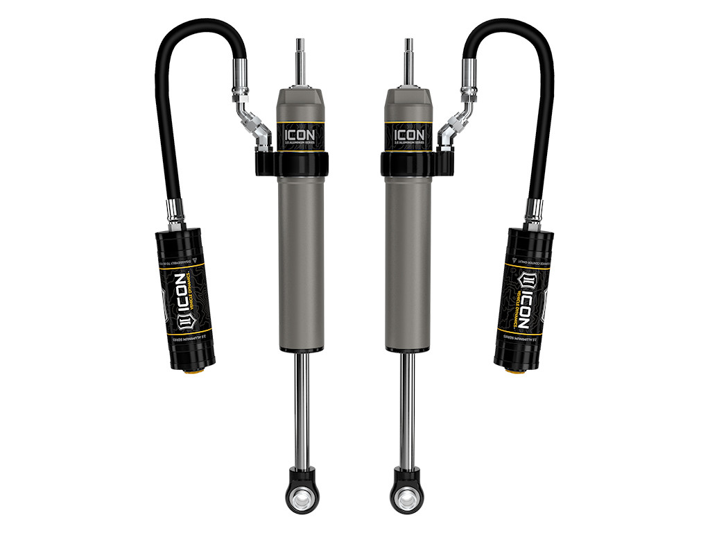 ICON 2025 Toyota 4Runner 0-3” Lift Rear V.S. 2.5 Aluminum Series Shock Absorbers Remote Reservoir Pair - 57872P