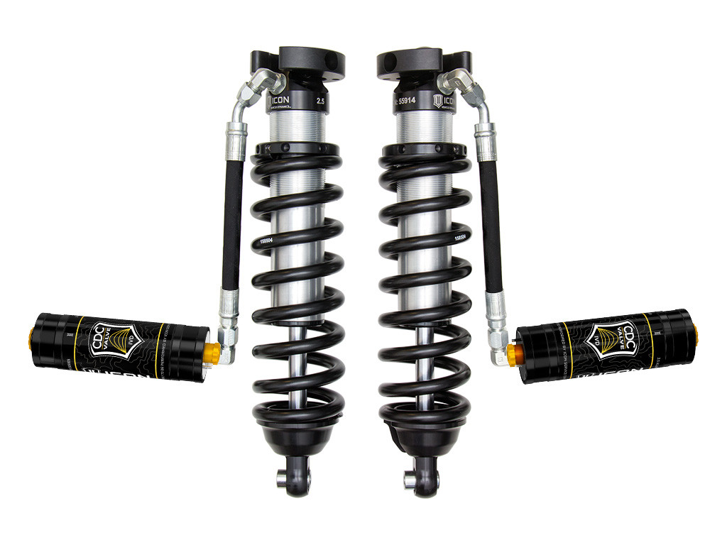 ICON 1996-2004 Toyota Tacoma 0-3" Lift FrontV.S. 2.5 Series Coilover Kit Extended Travel Remote Reservoir w/ CDCV 700 lbs/in Spring Rate - 58715C-700