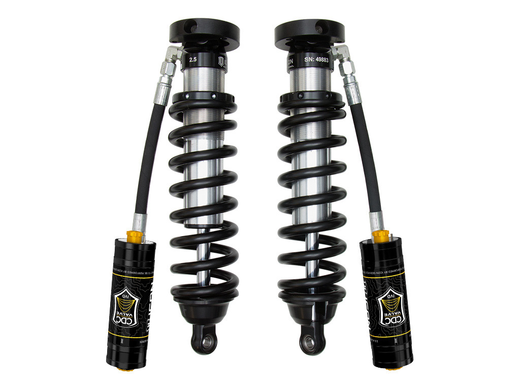 ICON 1996-2002 Toyota 4Runner 0-3" Lift Front V.S. 2.5 Series Coilover Kit Extended Travel Remote Reservoir w/ CDCV - 58716C