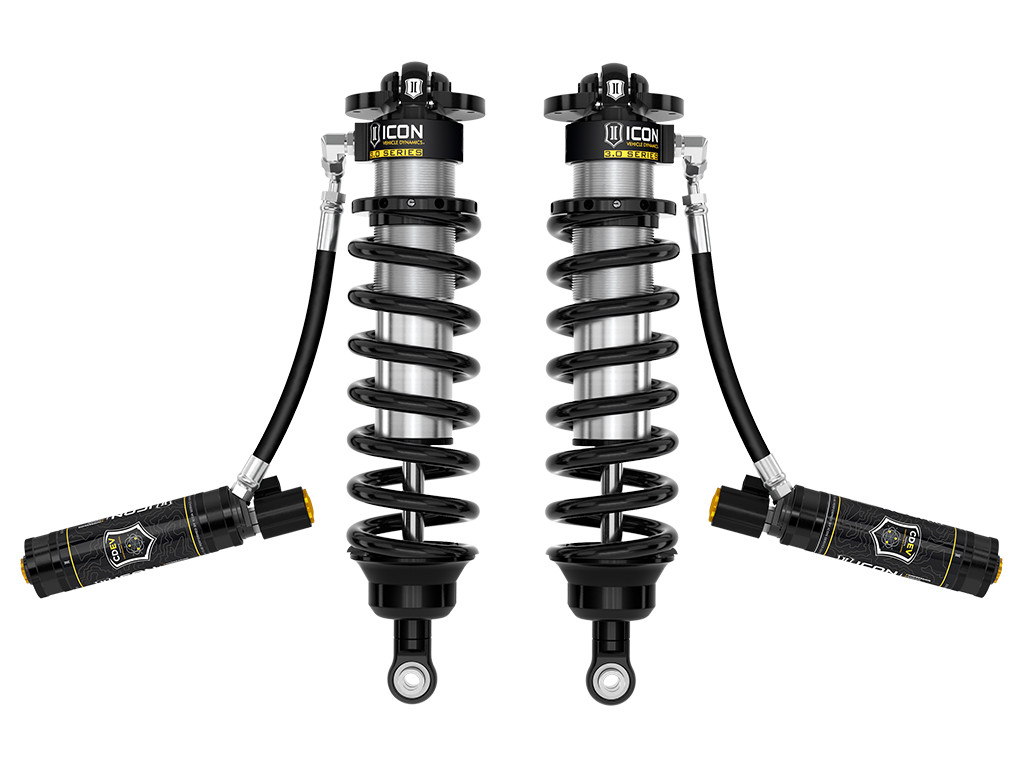 ICON 2022-2025 Toyota Tundra 1.25-3.25" Lift/2023-2025 Sequoia 3-4.25" Lift V.S. 3.0 Series Front Coilover Kit Remote Reservoir w/ CDEV Pair - 58775E