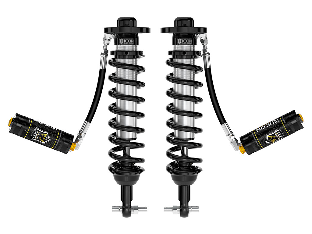 ICON 2021-2024 Ford F-150 4WD/Tremor 3.5-4.5"/2.5-3" Lift Front V.S. 2.5 Series Coilovers Remote Reservoir w/ CDCV Pair - 91824C