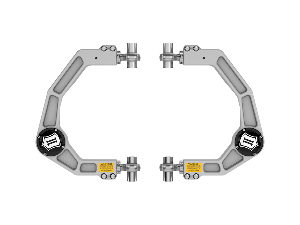 ICON 2021-2024 Ford F-150 Front Billet Upper Control Arms w/ Delta Joint Pro - 98523DJ