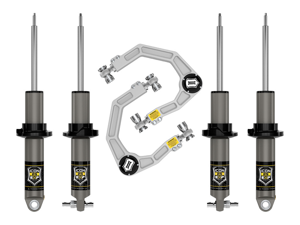 ICON 2021-2023 Ford Bronco HOSS 1.0 Pkg 1.375-3" Lift Stage 2 Suspension System Billet - K40002