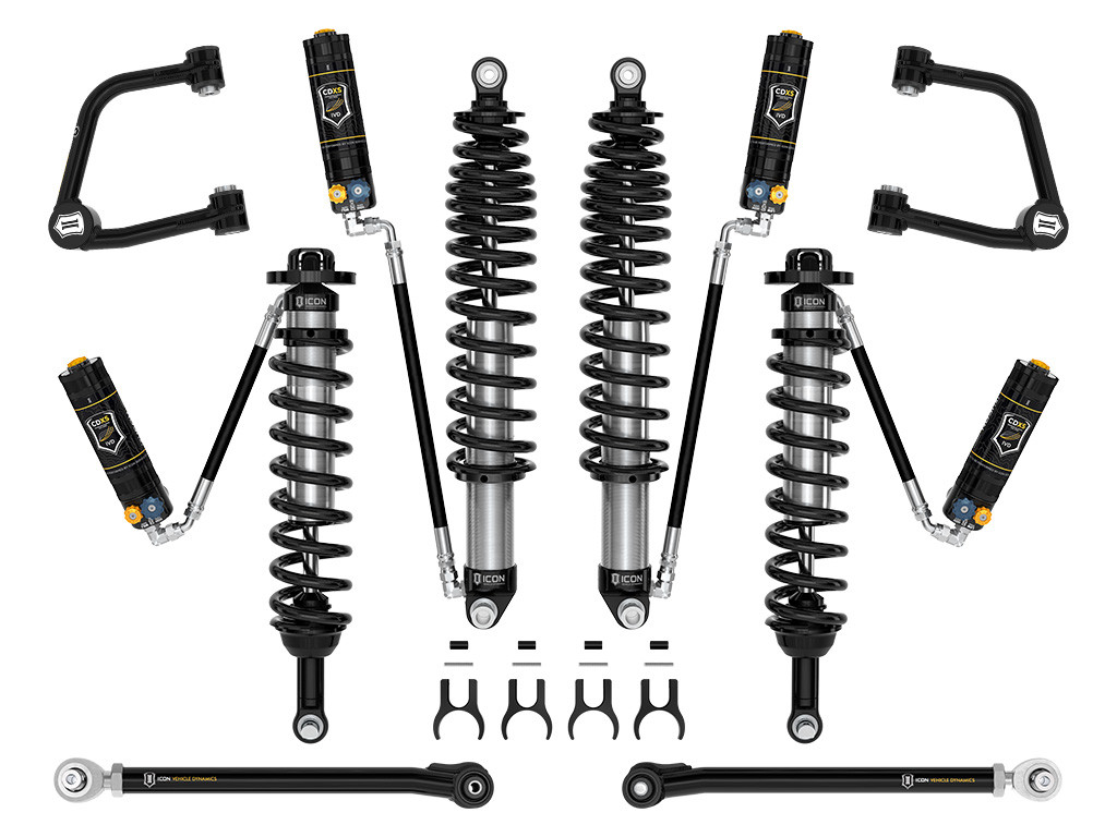 ICON 2021-2023 Ford Bronco Non-Sasquatch 3-4" Lift Stage 6 Suspension System CDXS Tubular Heavy Rate Rear Spring - K40006TDX