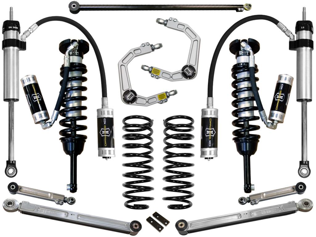ICON 2010-2024 Toyota 4Runner/2010-2014 Toyota FJ Cruiser 0-3.5" Lift Stage 6 Suspension System Billet UCA - K53066