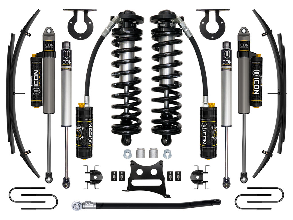 ICON 08-10 Ford F250/F350 2.5-3" Lift Stage 4 Coilover System w/ Leaf Springs - K63184
