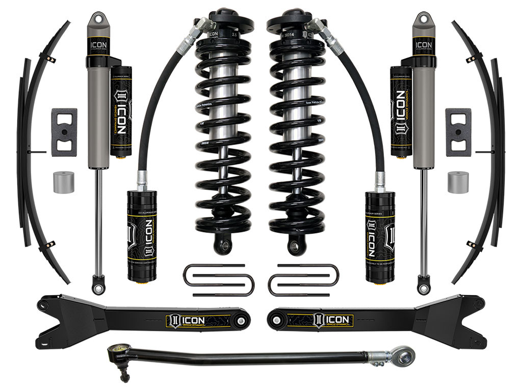 ICON 2023-2025 Ford F-250/F-350 Super Duty 4WD 2.5-3" Lift Stage 3 Coilover Conversion System w/ Radius Arms & Expansion Packs - K63203RL