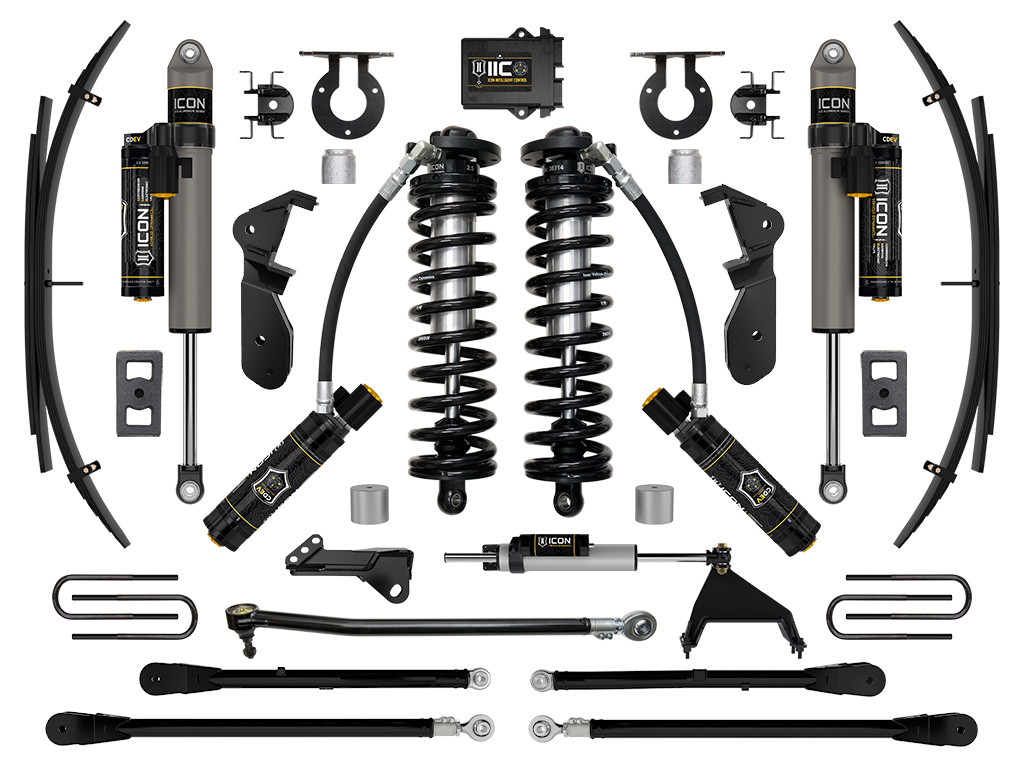 ICON 2023-2025 Ford F-250/F-350 Super Duty 4WD 2.5-3" Lift Stage 6 Coilover Conversion System with 4-Link and Expansion Packs - K63206L