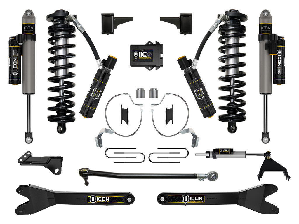 ICON 2023-2025 Ford F-250/F-350 Super Duty 4WD 4-5.5" Lift Stage 8 Coilover Conversion System w/ Radius Arms - K63218R