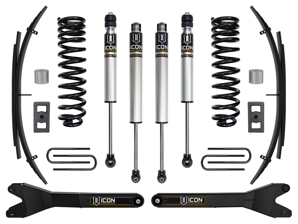 ICON 2023-2025 Ford F-250/F-350 Super Duty 4WD Diesel 2.5" Lift Stage 1 Suspension System w/ Radius Arms and Expansion Packs - K65890RL
