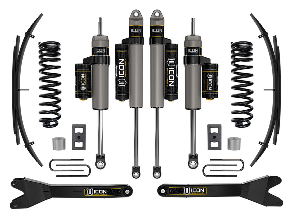 ICON 2023-2025 Ford F-250/F-350 Super Duty 4WD Gas 2.5" Lift Stage 2 Suspension System w/ Radius Arms and Expansion Packs - K65896RL