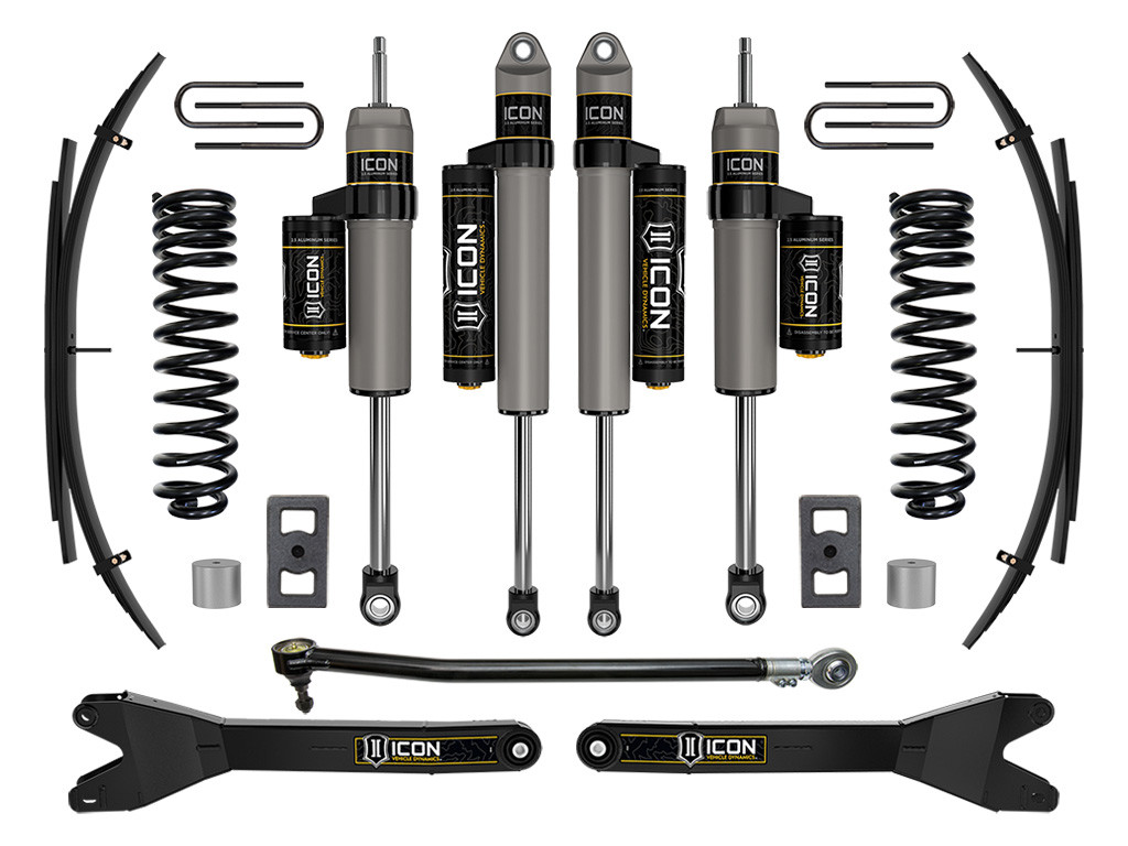 ICON 2023-2025 Ford F-250/F-350 Super Duty 4WD Gas 2.5" Lift Stage 3 Suspension System w/ Radius Arms and Expansion Packs - K65897RL