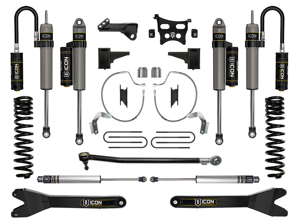 ICON 2023-2025 Ford F-250/F-350 Super Duty 4WD Diesel 4.5" Lift Stage 4 Suspension System w/ Radius Arms - K65903R