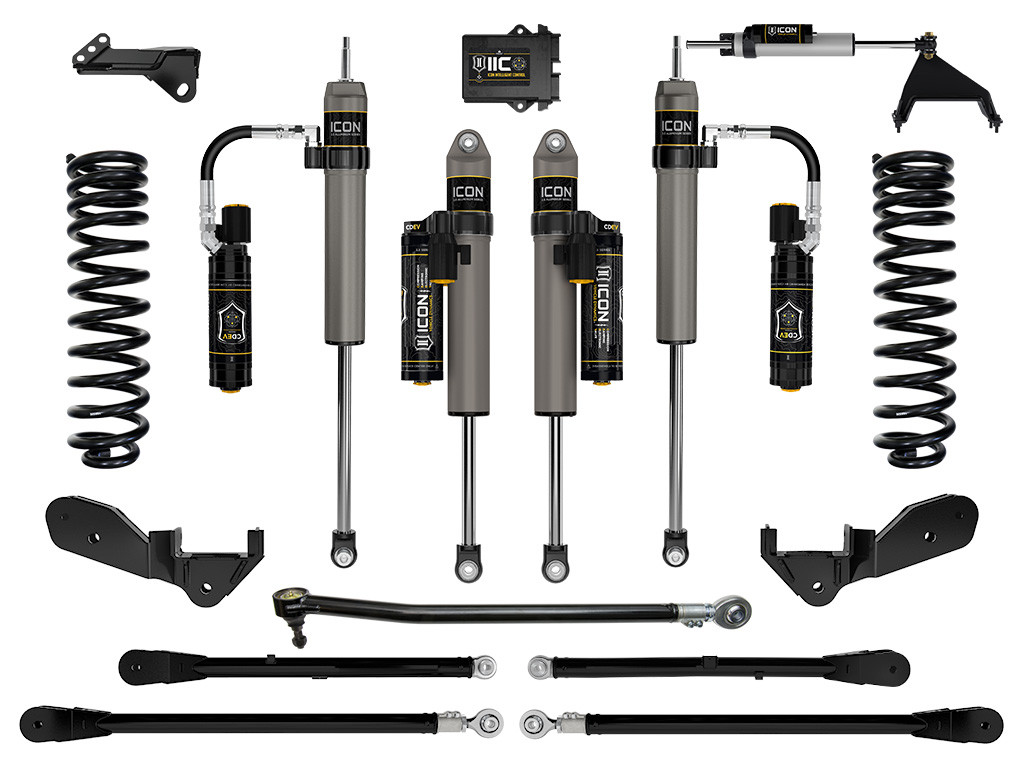 ICON 2023-2025 Ford F-250/F-350 Super Duty 4WD Diesel 2.5" Lift Stage 6 Suspension System w/ 4-Link - K65918