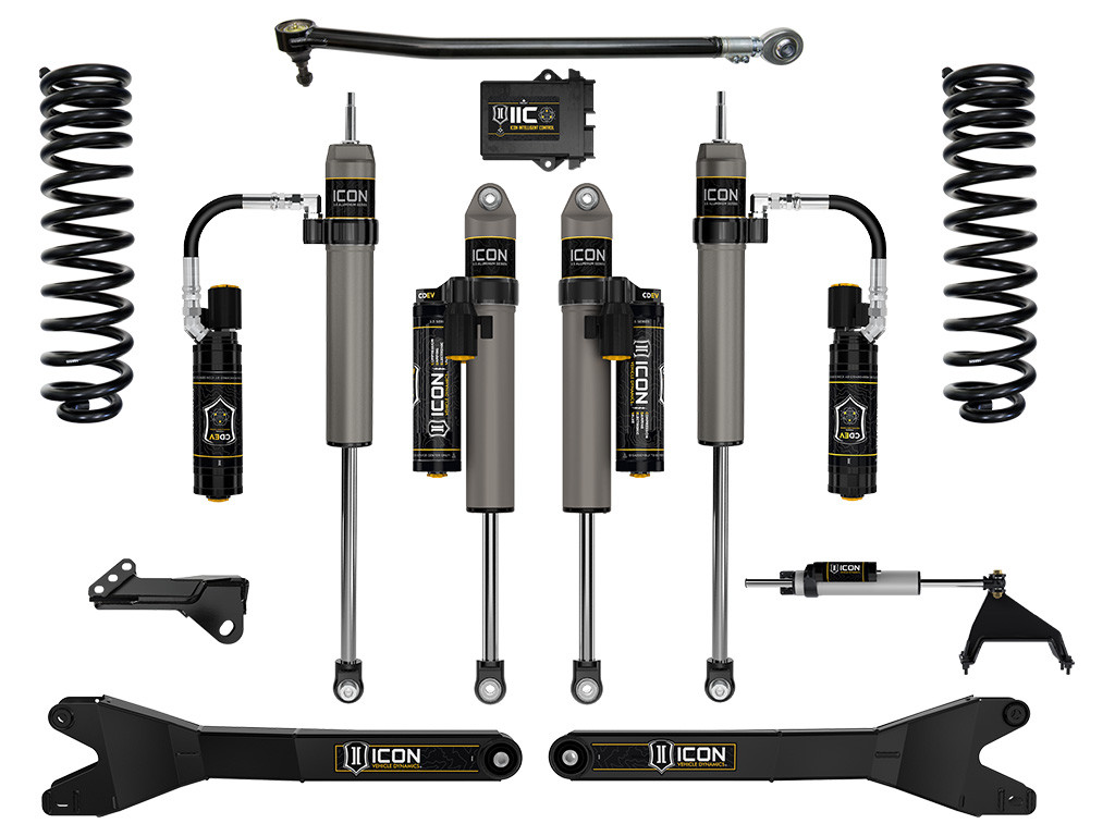 ICON 2023-2025 Ford F-250/F-350 Super Duty 4WD Diesel 2.5" Lift Stage 6 Suspension System w/ Radius Arms - K65918R