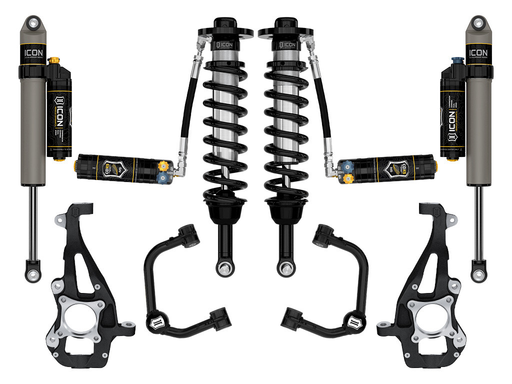 ICON 2021-2024 Ford F-150 4WD 3.5-4.5" Lift Stage 4 Suspension System Tubular CDXS - K93144TD
