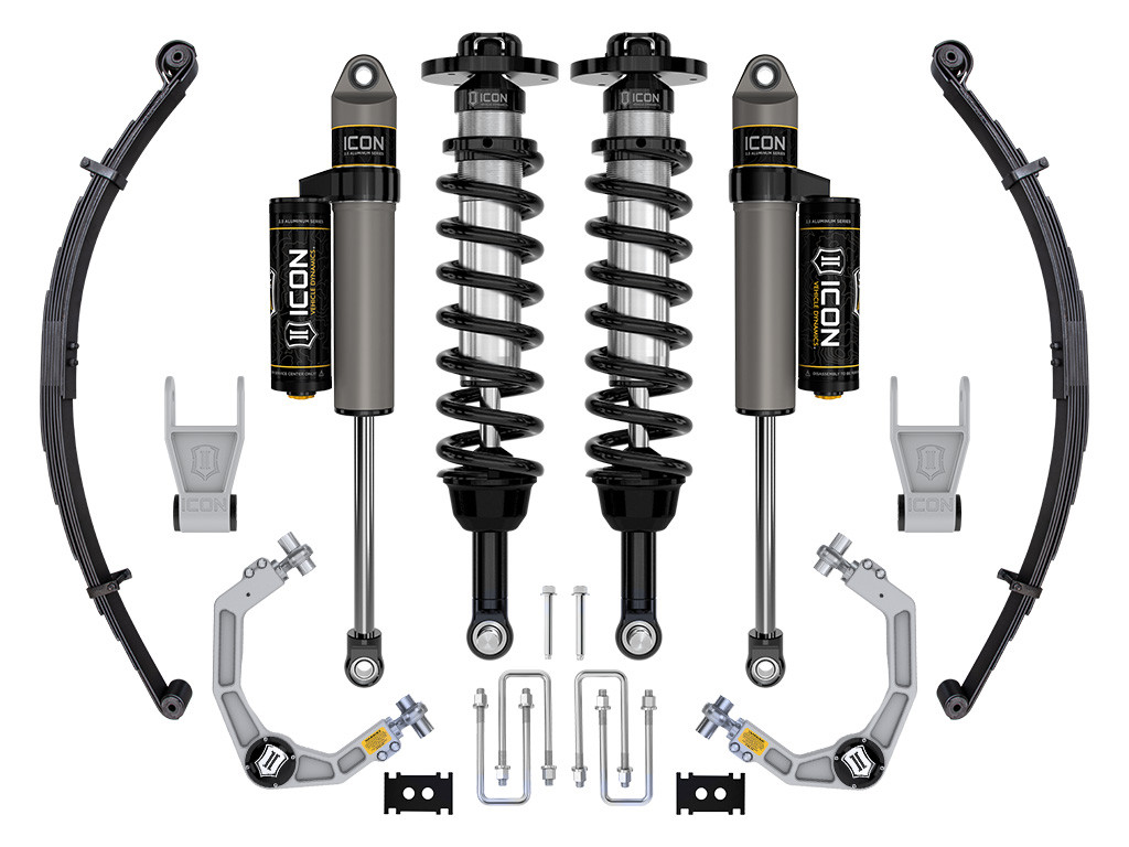 ICON 2021-2024 Ford F-150 Tremor 2.5-3" Lift Stage 2 Suspension System Billet w/ Leaf Packs - K93162L