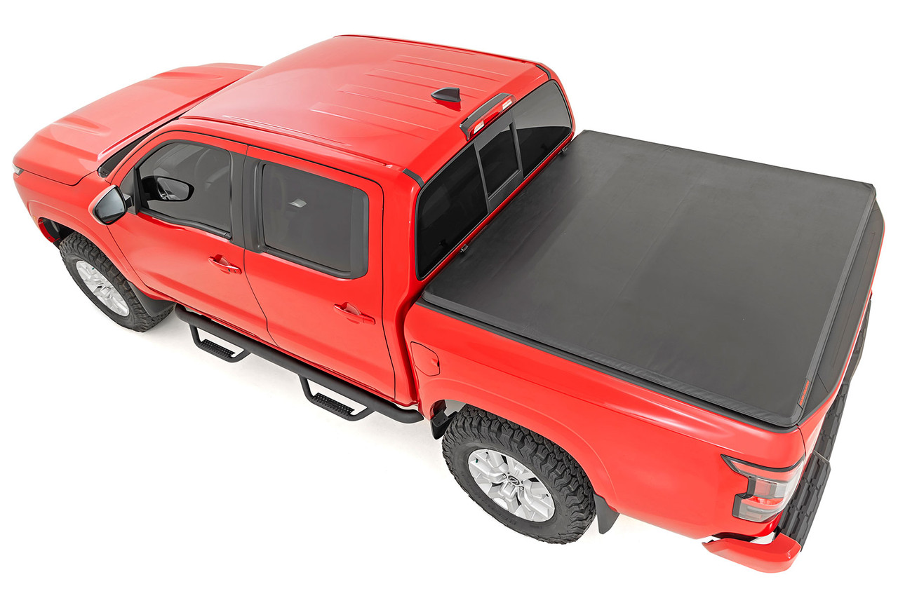 Rough Country - Soft Tri-Fold Bed Cover - 5' Bed - Nissan Frontier 2WD/4WD (2022-2025) - 41805522A