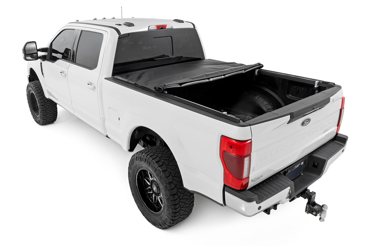 Rough Country - Soft Roll Up Bed Cover - 6'10 in. Bed - Ford F-250/F-350 Super Duty (17-25) - 42517650