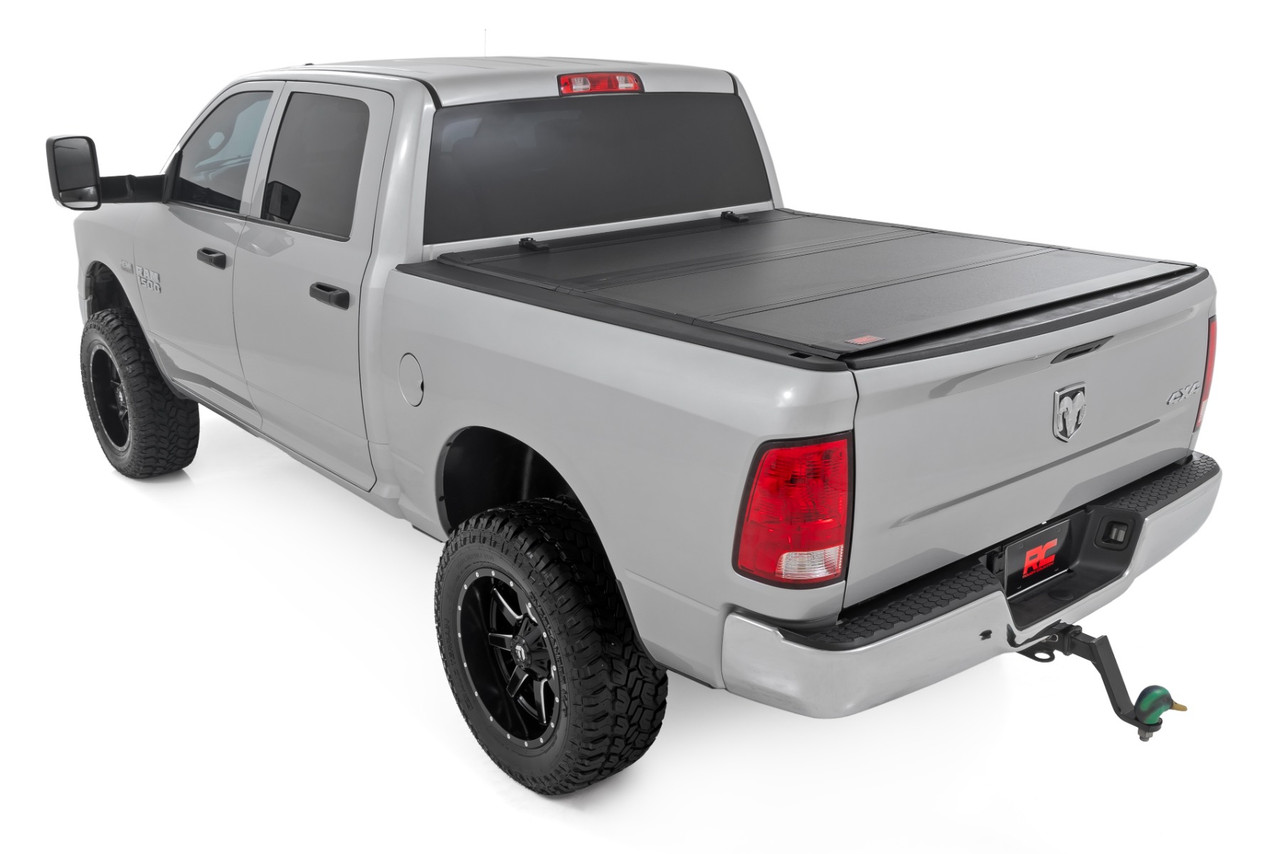 Rough Country - Hard Tri-Fold Flip Up Bed Cover - 5'7 in. Bed - Ram 1500 2WD/4WD (2010-2018 & Classic) - 49319550